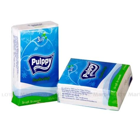 Khăn Giấy Bỏ Túi Pulppy Compact Classic 3 Lớp Lốc 10 Gói