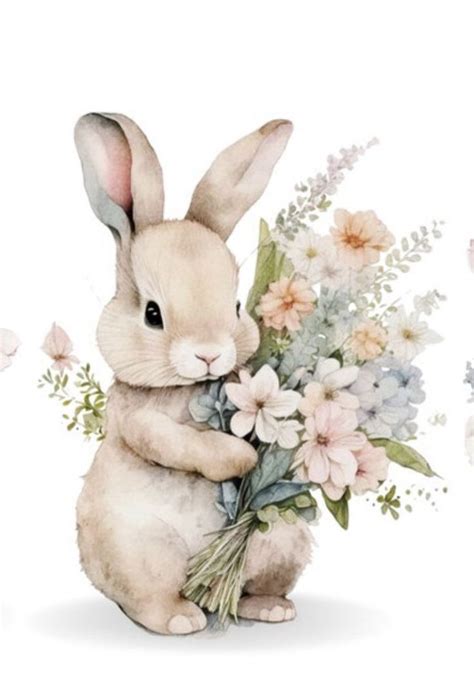 Pin By Angeliki Psaraki On Ositos Clip Art Flower Clipart Png Rabbit