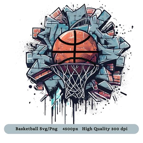 Basketball Shirt Svg Png Basketball Svg Png Dtf Clipart Basket Ball And Net Etsy In 2024