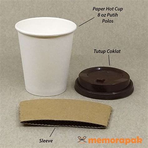 Promo Paper Cup Oz Hot Cup Gelas Kertas Ml Tutup Sleeve Diskon Di Seller