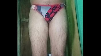 Indian Gay Crossdresser Gaurisissy In Blue Salwar Suit Pressing His Boobs And Fingering In His