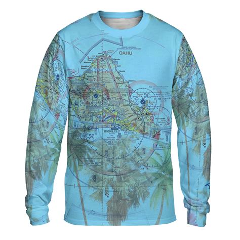 The Honolulu Blue Sky Long Sleeve Performance Crewneck Shirt