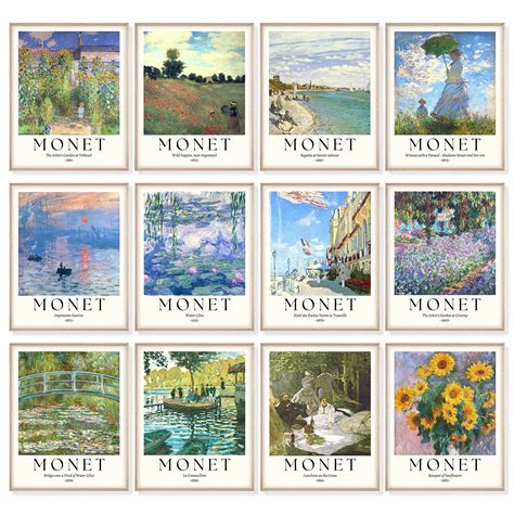 Amazon.com: 97 Decor Monet Poster - Monet Prints for Wall Decor, Monet