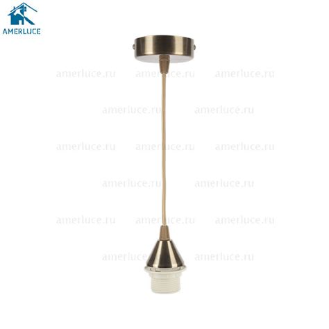 Каркас подвесного светильника антик D=8 см в комплекте с патроном Е27 в ...