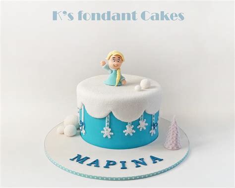 Frozen Cake Decorated Cake By K S Fondant Cakes Cakesdecor