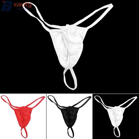 String Bikini Mens Sexy G String Underwear T Back Bulge Pouch Mini Thong Briefs Shopee Philippines