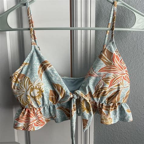 Blue And Orange Roxy Bikini Top Beachyvibes Never Depop