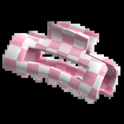 Basic Pink Checkered Rectangle Hairclip Roblox Item Rolimon S