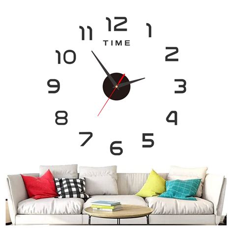 Buy Home Decor Fashion D Diy Large Wall Clock Diy Acrylic Wall Mirror