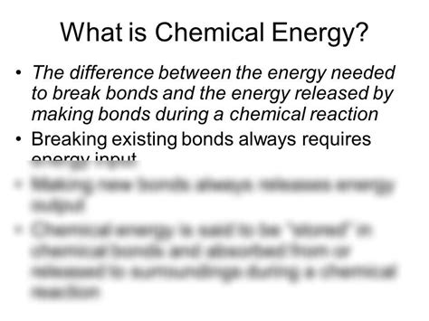 SOLUTION: What is chemical energy - Studypool