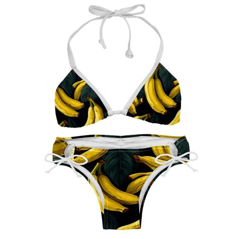 Banana Detachable Sponge Adjustable Strap Bikini Set Two Pack Swimsuits For All Occasions