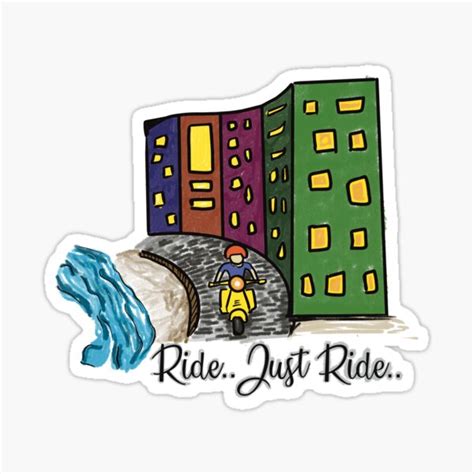 Rider Just Ride Sticker By Akul Art Redbubble
