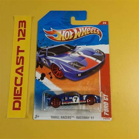 Promo Hot Wheels Ford Gt Blue No Hotwheels Hw Thrill Racers Raceway Diskon Di Seller
