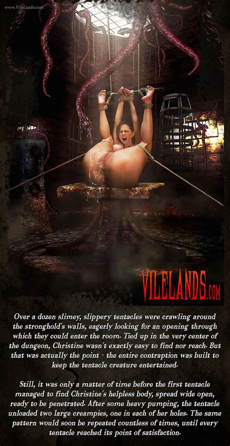 Christine Tied Up In Tentacle Dungeon By VileLands Hentai Foundry