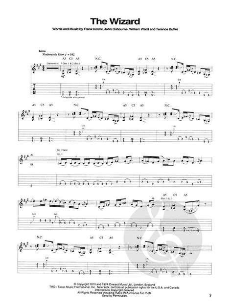 Black Sabbath Guitar Sheet Music » Buy Sheet Music Online