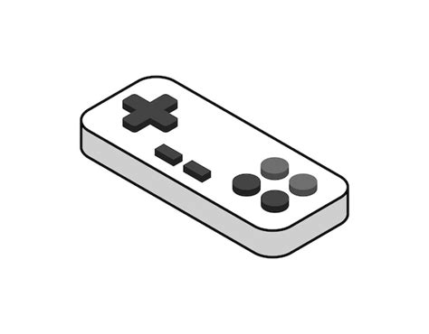 Ícone de design isométrico do gamepad ilustração em vetor web 3d