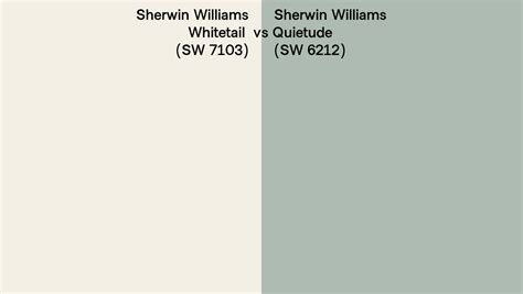 Sherwin Williams Whitetail Vs Quietude Side By Side Comparison