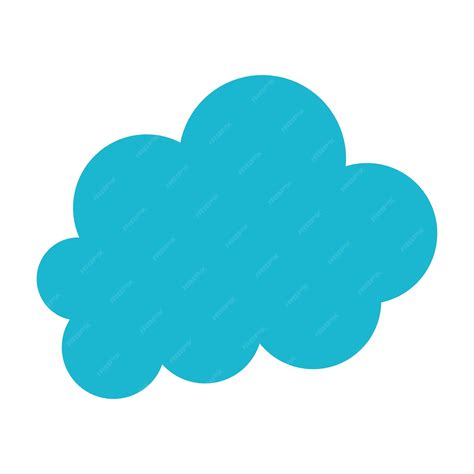 Silueta azul de una hermosa nube 1 | Vector Premium