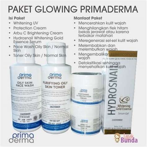 Paket Glowing Primaderma Skincare Lapak Bunda