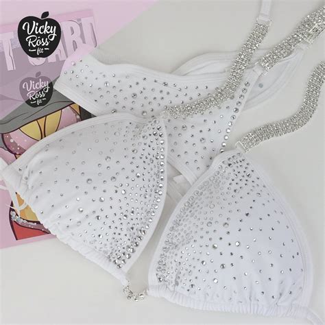 White Fitness Npc Ifbb Competition Bikini Gem