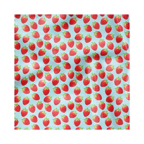 Strawberry Decorative Satin Napkins Set Of 4 Romantic Vintage Print