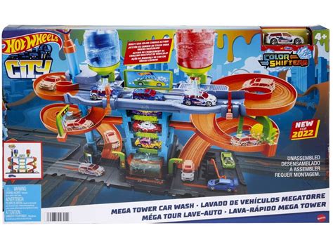 Hot Wheels City Mega Torre Dell Autolavaggio Mattel Hdp Juguetilandia