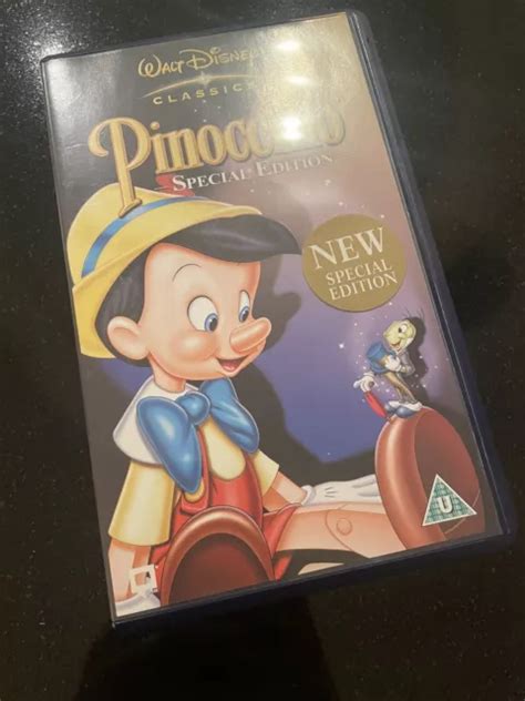 Pinocchio Walt Disney Classics Special Edition Vhs Pal Video New Sealed