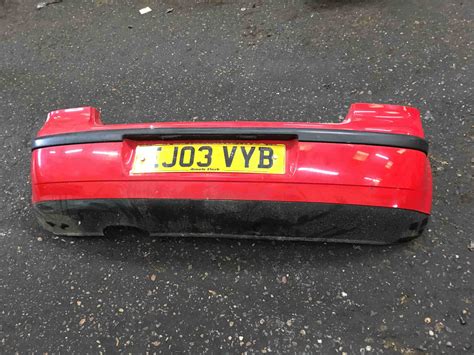 Volkswagen Polo 9n 2003 2006 Rear Bumper Red Lp3g Store Used