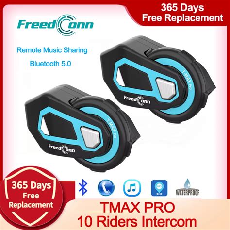 FreedConn T MAX PRO Motorcycle Helmet Intercom 6 Riders Bluetooth