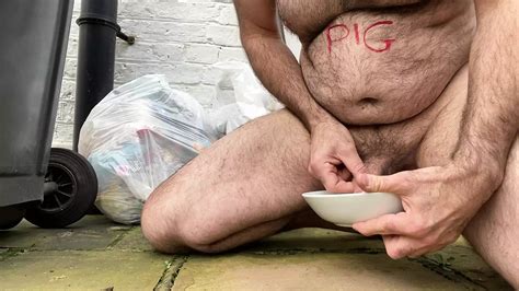 Humiliated Gay Pig Slave Eats Food Off The Filthy Ground XHamster