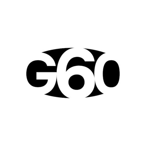 Premium Vector | G60 typography unit brand vector icon