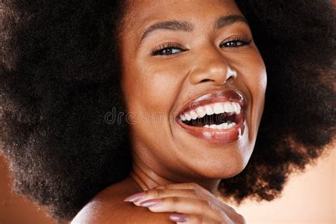 Beauty Face And Black Woman With Makeup And Natural Cosmetics Portrait