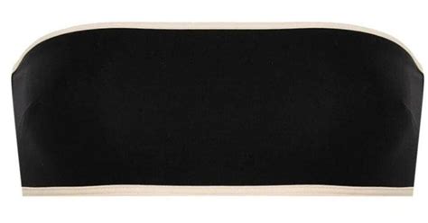 Totême Striped edge Bikini Top in Black Lyst