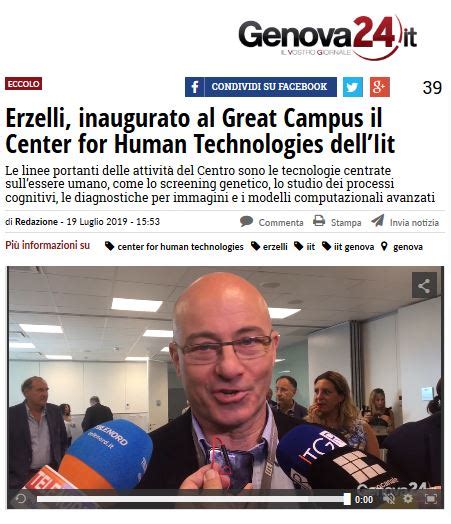 Erzelli Inaugurato Al Great Campus Il Center For Human Technologies