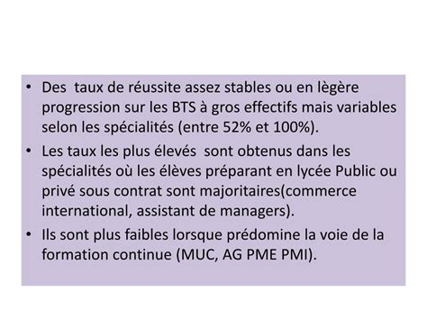 PPT Résultats aux BTS selon les spécialités PowerPoint Presentation