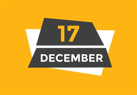 december 17 calendar reminder. 17th december daily calendar icon ...