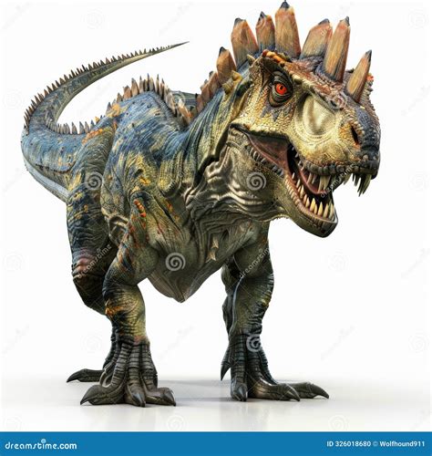 A Detailed Cryolophosaurus with Its Unique Crest and Powerful Build