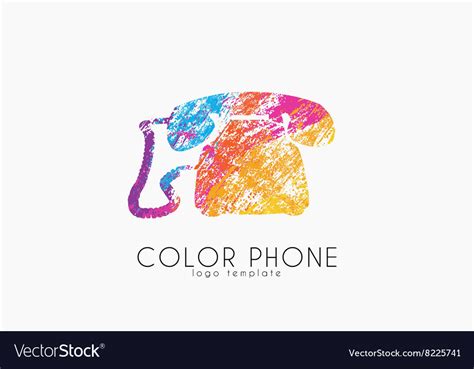 phone logo color design creative logo royalty  vector