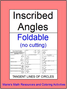 Circles Inscribed Angles Foldable For Interactive Notebooks Tpt