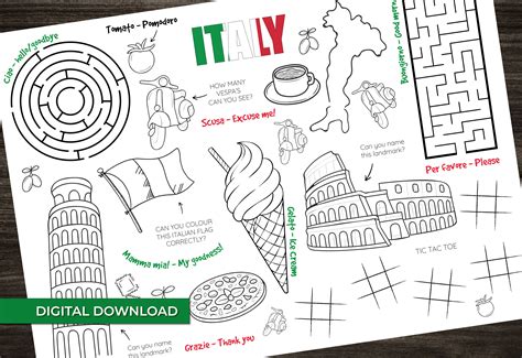 Printable Italian Flag Coloring Pages [2025]