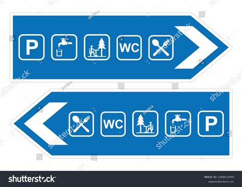 Road Traffic Signs Direction Left Right Stock Vector Royalty Free