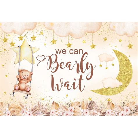 Yeele Hot Air Balloon Bear Elephant Photography Backdrop Baby Shower Birthday Party R