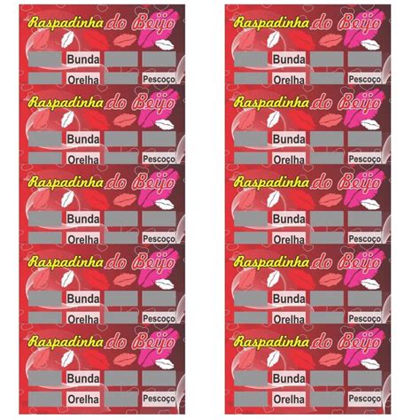PACK 10 RASPADINHA DO BEIJO Hot Erotiks SEXY SHOP Shopee Brasil