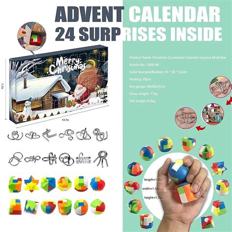 2023 Christmas Advent Calendar24pcs Christmas Advent Calendar Gift Box