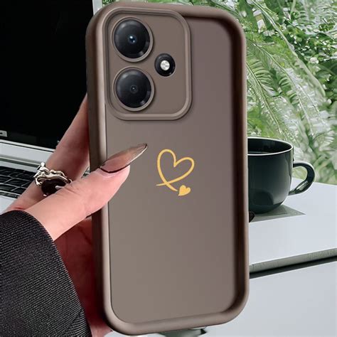 Чехол для Infinix Hot Play NFC Противоударный с рисунком сердце в стиле купить с