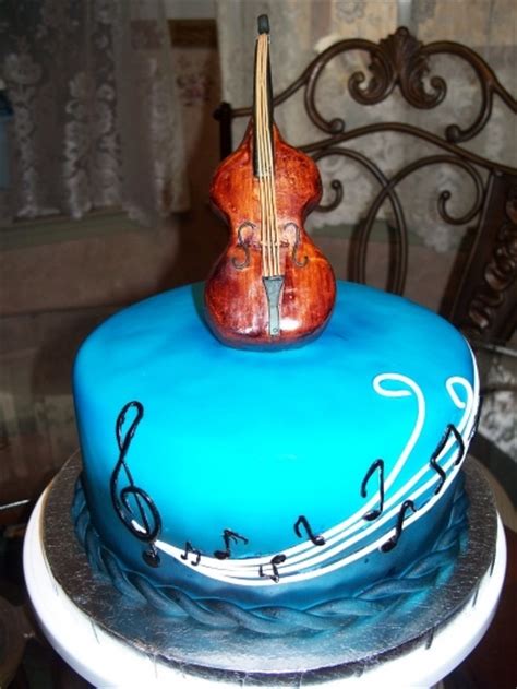 Double Bass Upright Guitar Birthday Cake By Millie On Cakecentral