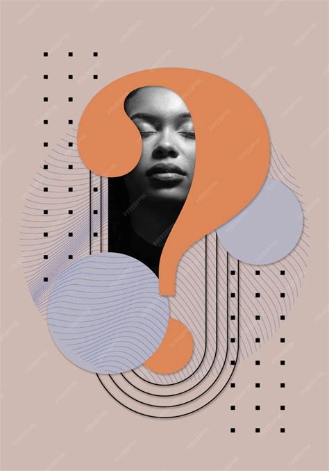Premium Photo Artistic Portrait Of Person With Question Mark Composition