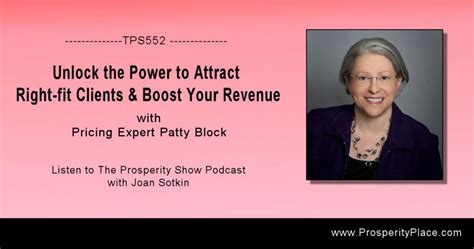Pricing Expert Patty Block on Your Hidden Advantage – TPS552 ...
