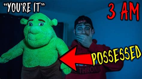 Haunted Possessed Shrek Doll One Man Hide And Seek 3 Am Moves On Its