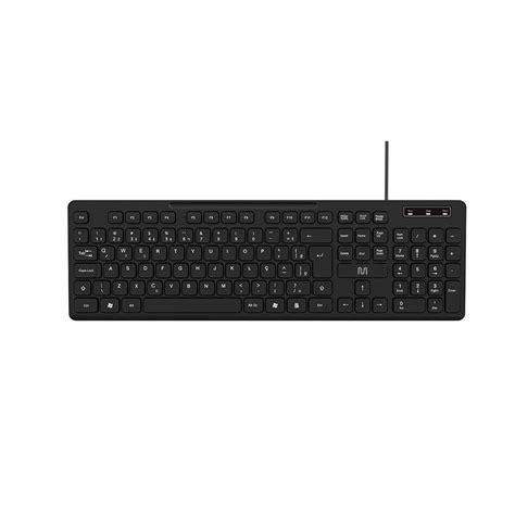 Teclado Multi Soft Silence USB ABNT2 Design Chocolate Preto TC144